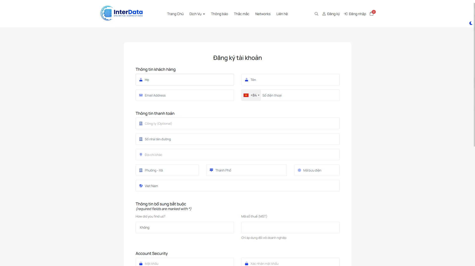 Registration Page
